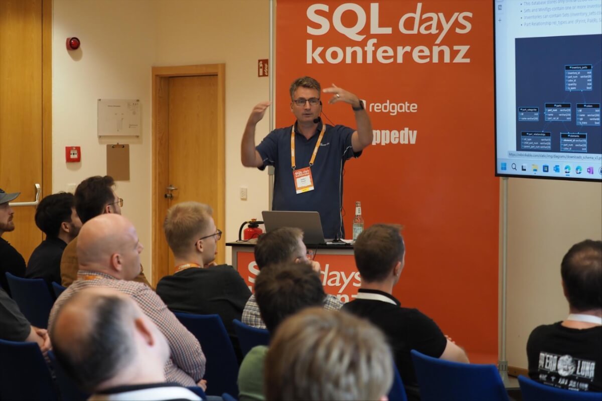 Praxisnaher SQLdays Vortrag in einem Workshopraum